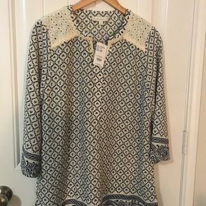 Suzanne Betro Navy/Cream Tunic